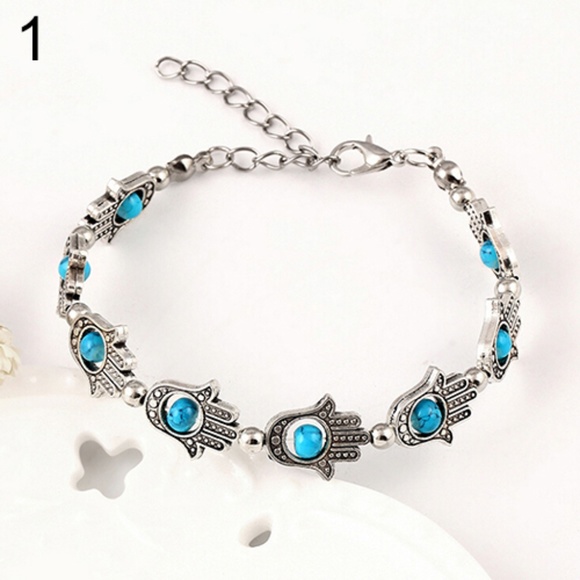 Boho Hamsa Hand Eye Protection Bracelet‎ Anklet - Picture 2 of 3